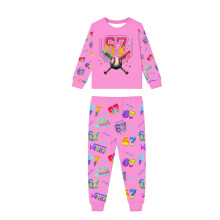 Kerstpyjamaset voor het hele gezin, lange mouwen, roze, 2-delig, 3 jaar