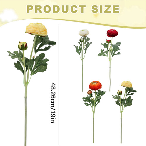 2 stk. flokkede kunstige peonblomster 2