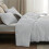 Duvet Cover Set Full Size Silver Grey 3 pcs 4