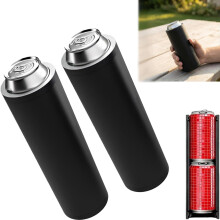 2 soportes dobles tácticos para latas de refresco – Enfriador de latas de 355 ml (12 oz), compatible con refrescos y bebidas energéticas (negro)