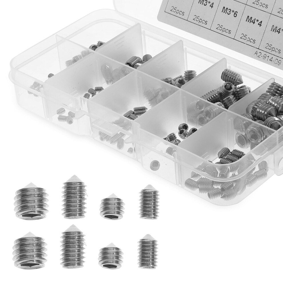 250 Pcs Hexagon Machine Meter Screw Electric Screwdriver Screws Drywall Silver 9555307274957