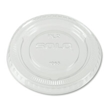 Doorzichtige polystyreen deksel voor soufflébakjes, 2,6" diameter  0,3" hoogte