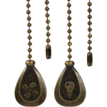 Ceiling Fan Pull Chains Bronze Iron 315mm 2Pcs