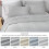 Duvet Cover Set Full Size Silver Grey 3 pcs 5