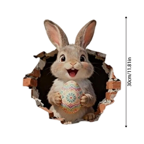 Stickers muraux lapin de Pâques pour chambre d'enfant 2