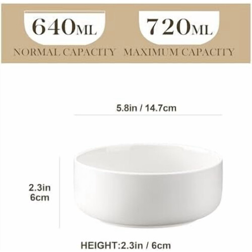 Μπολ δημητριακών 24oz, μπολ σούπας 5,8 ιντσών, κεραμικά μπολ σετ των 4, σετ μπολ 1