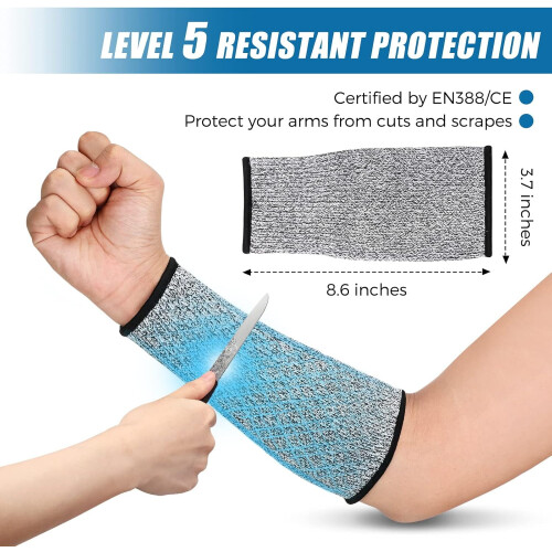 2 ζευγάρια ανθεκτικά μανίκια Level5Arm, προστατευτικά μανίκια για λεπτό δέρμα και 1