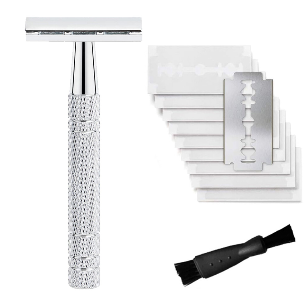 Manual Safety Razor Handle Compatible with Double-Edge Blades â Smooth Classic Shave for Men
