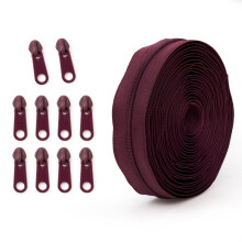 Nylonový spirálový zip 10 yardů s 10 jezdci