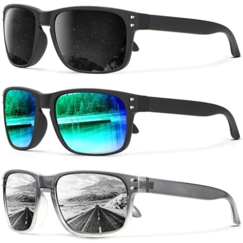 Gloiní gréine polaraithe, unisex, stíl retro, cosaint UV