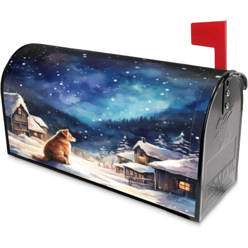 Capa magnética de Natal para caixa de correio 25,5 x 21 polegadas 2