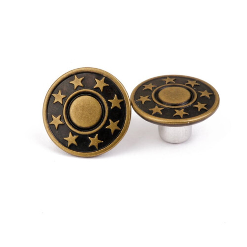 Brass Jean Buttons 50Pcs 17mm for Button Installation on Jeans 2