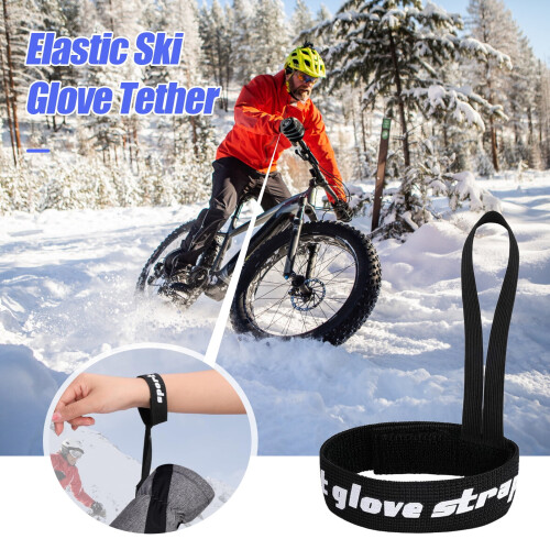 Ski Glove Leash Elastic Wrist Strap 4 Pcs 2