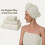 Ensemble de serviettes de bain en coton turc doux et absorbant, 3 pièces 4