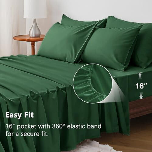 Set di lenzuola in microfibra da 6 pezzi per letto singolo 1