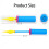 Leichte Handballonpumpe, 2 Stück, blau 5
