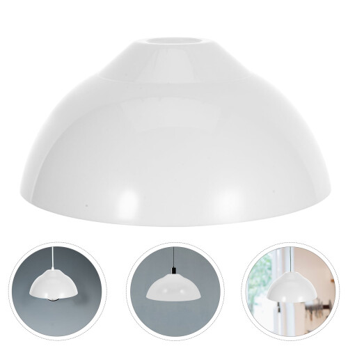 Weißer, kuppelförmiger Lampenschirm PP24cm für E27-Deckenlampen