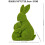 Easter Bunny Decorative Statue Set Moss Green 21x18x9cm 2