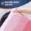 Baderomsmatte rosa 91x61 cm mikrofiberabsorberende 5