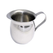 Stainless Steel Creamer Cup 2oz with Handle, NoDrip Spout for Espresso, Coffee, Tea and Sauce
