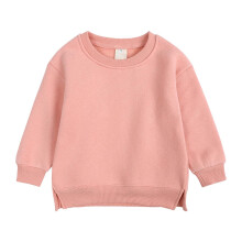 Pullover for Child Toddler Boys And Girls Sweater Coat Round Neck Small And Medium Children's Pullover Solid Color Top