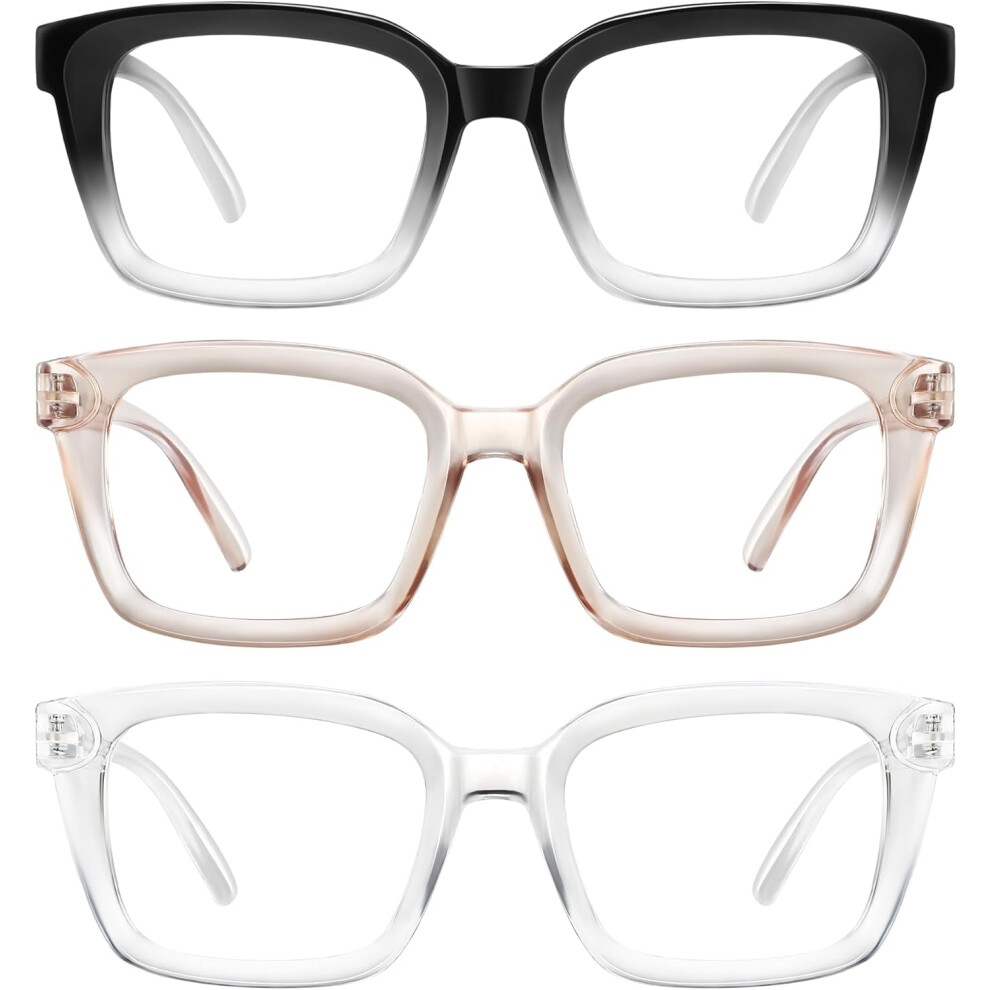Reading Glasses Blue Light Blocking Oversize Square Frame