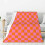 Soft checkered throw blanket pink orange 50x60 inches 5