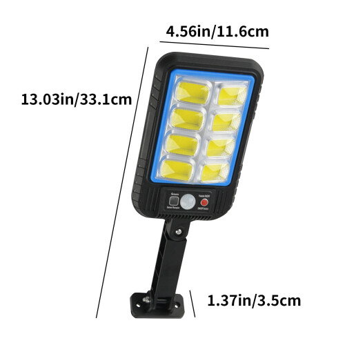 Luminária de parede solar LED com sensor de movimento, 3 modos, IP65 2