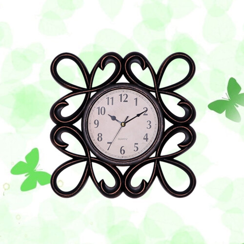 FRCOLOR Non Ticking Silent Wall Clock Kitchen Clocks Decorative Black 2