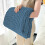 Fleece-heittohuopa tummansininen raidallinen 40x28" 6