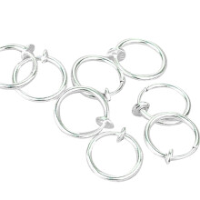 8 Pcs Punk Clip On Fake Piercing Nose Septum Lip Hoop Rings Earrings-