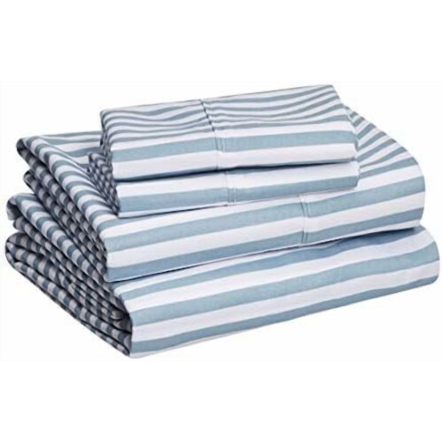 Queen Microfiber Bed Sheet Set Rose 4-Piece 1