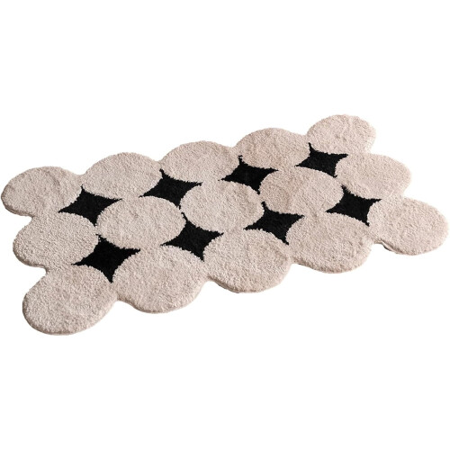 Tapis noir et blanc Y2K