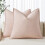 Housses de coussin en lin 45 x 45 cm rose clair (2 pièces) 1