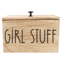 Bathroom Sanitary Napkin Holder Feminine Product Organizer Girls Stuff Storage Box Rustic Wood Dispenser Container With Lid Bathroom Accessories