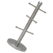 Mug Tree Stand Home Shelf Support for Mugs 35.8X15.6cm Silver