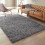 Non-Slip Fluffy Shag Area Rug Grey 5x8 ft 4
