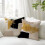Housse de coussin abstraite noire et or 45 x 45 cm 5