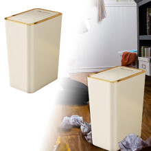 Cubo de basura pequeño de PP con tapa abatible, 10 litros.