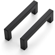 Tiradores para armarios en negro mate, 12,7 cm (5 pulgadas) de centro a centro, paquete de 10 unidades