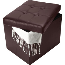 Leopard Print Velvet Ottoman Footrest 17x13x13 in