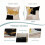 Housse de coussin abstraite noire et or 45 x 45 cm 3