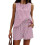 Women's Red Polyester Short Set - Sleeveless Top & Shorts 1
