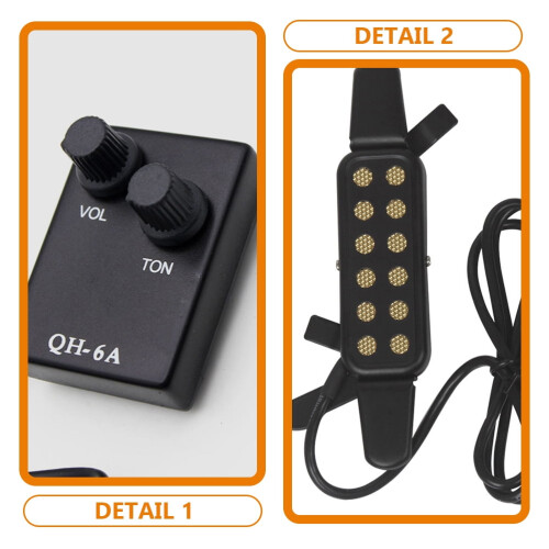 FRCOLOR Pickup per chitarra regolabile per chitarra folk e ukulele 1