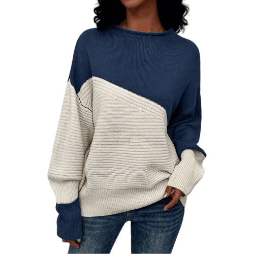 Tröjor för kvinnor Casual Lös stickad pullover Långärmad Rund hals Topp Höst Vinter 1