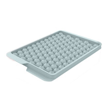 Mini bandejas para cubitos de hielo con tapa - Moldes redondos para cubitos de hielo tipo guijarro para congelador, bandejas de hielo de grado