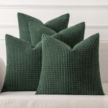 Housses de coussin bohèmes en velours côtelé, 56 x 56 cm, lot de 4