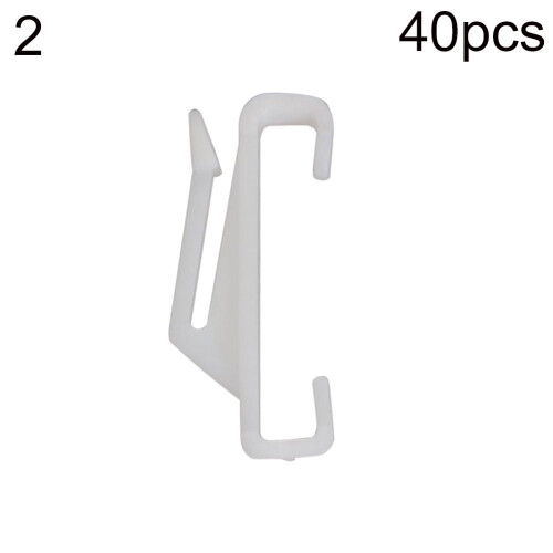 40Pcs Window Curtain Rod Slide Rail Track Glider Drape Pole Runner Loop Hook 1
