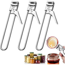 Adjustable stainless steel can opener, kitchen accessory, adjustable multi-functional stainless steel can opener, bottle cap opener, manual.