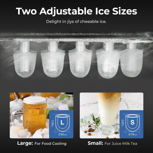 Portable Ice Maker, 26 Lb Maximum Output, Black 2